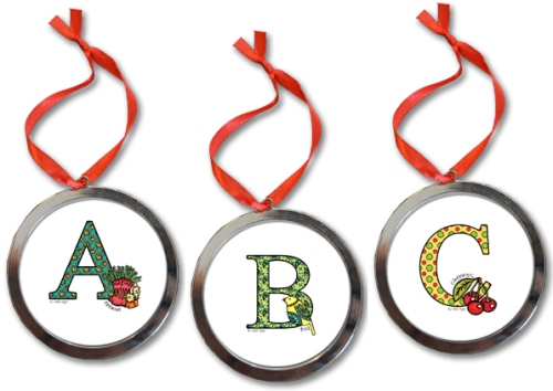 Sarah Angst Alphabet Ornaments